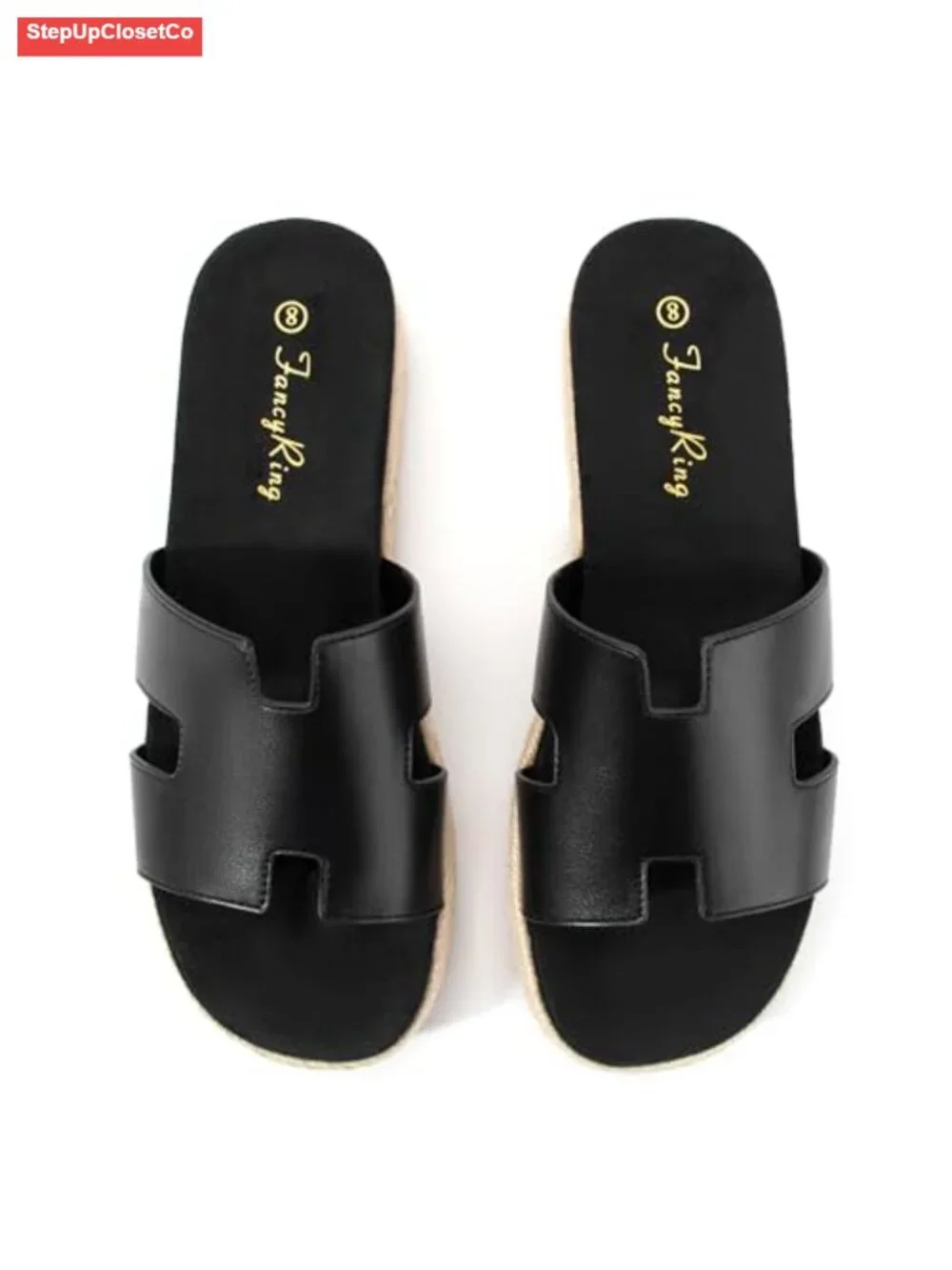 Platform Wedge H-Band Espadrilles Sandals Slip On Flatform Open Toe Summer